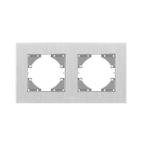 BINERA сріблястий алюміній Рамка горизонтальна 2-а Videx Житомир