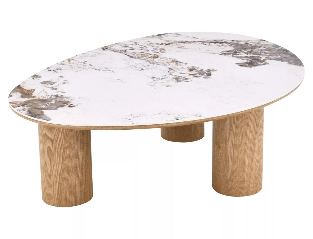 Журнальний столик ADELIS білий PANDORO/дуб 110*80 Днепр - изображение 4