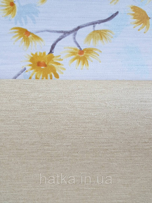 Шпалери вінілові Decoprint Breeze 0.53х10 м однотонні структурні тонка смужка під тканину жовті Київ - фото 1