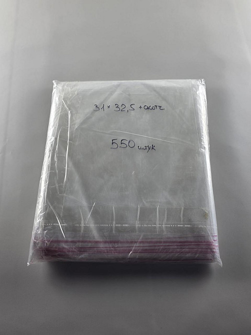 Пакет з еврослотом і клейовим клапон 31см 32,5 см 25мк (1000 шт) Харків - фото 2