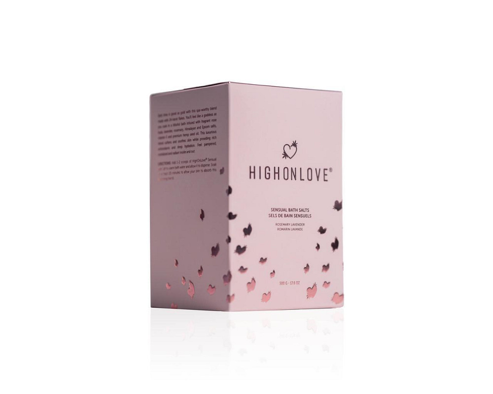 Розовая соль для ванны с маслом семян каннабиса Sensual Bath Salt, 500 г HighOnLove (Канада) Sex Aura Киев - изображение 2