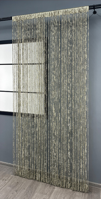Шторы-нити спираль с люрексом Сатин 300х300см 1 шт (61-110) Киев - изображение 4