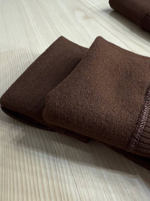 Лосини жіночі Cosmos 826 утеплені в рубчик на флісі з широким поясом коричневі, коричневий, XL Київ - фото 20