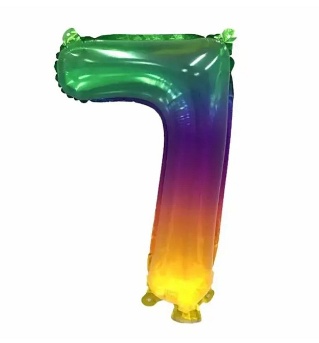 Цифра шарик 7 омбре 32