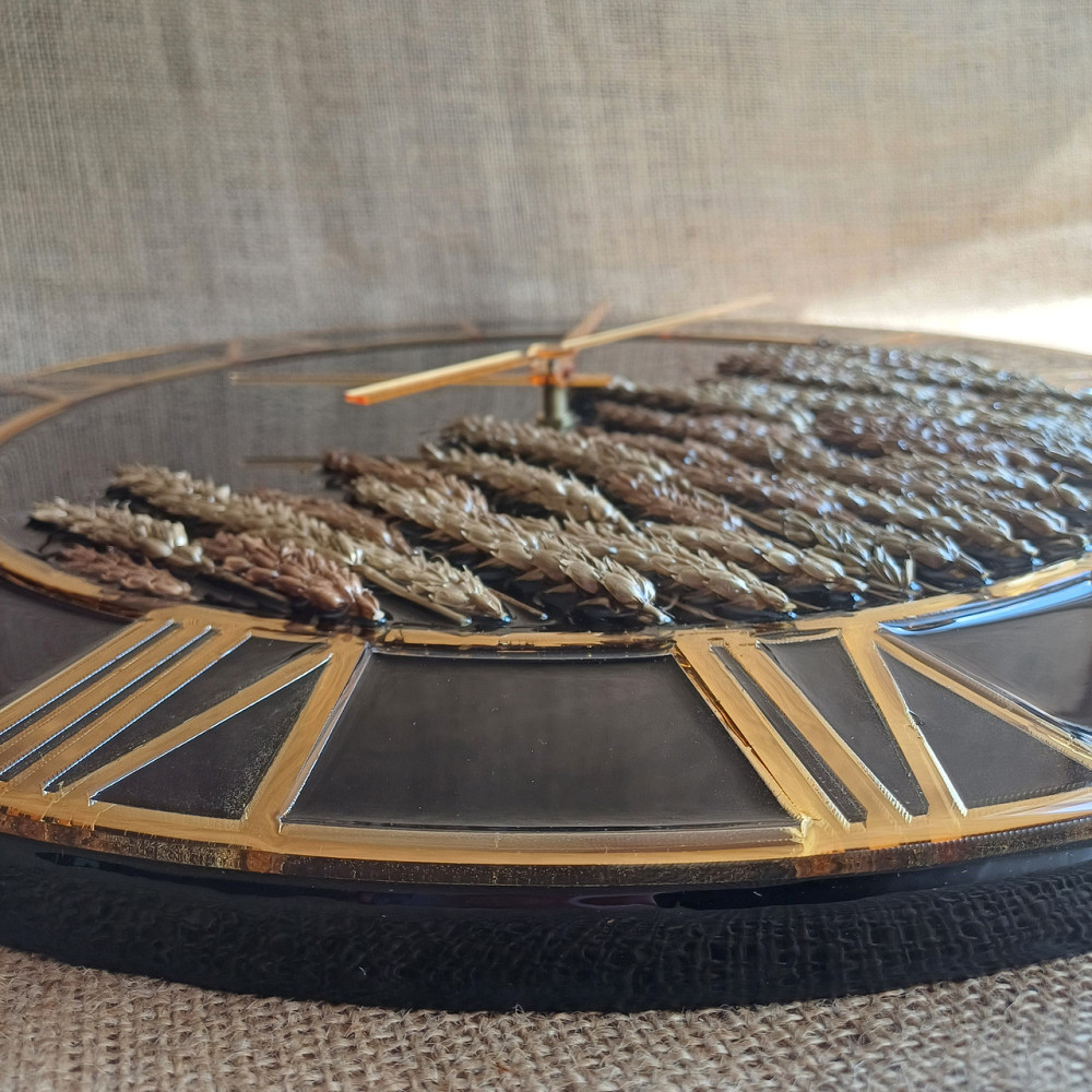 Годинник настінний 50 см з епоксидної смоли ручної роботи Дніпро - фото 5