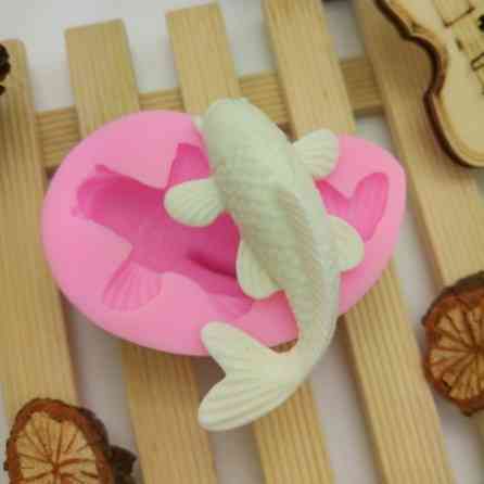 Молд силіконовий риба 70 на 45 мм рожевий Київ