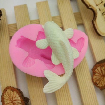 Молд силиконовый рыба 70 на 45 мм розовый Киев - изображение 2