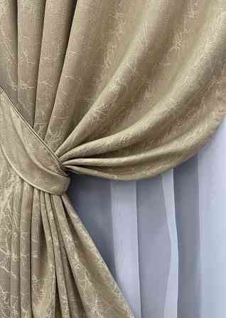 Комплект штор VR-Textil Жаккард Viva Marmo № 1787ш Бежевый 100х290 см 2 шт (31-0003) Киев