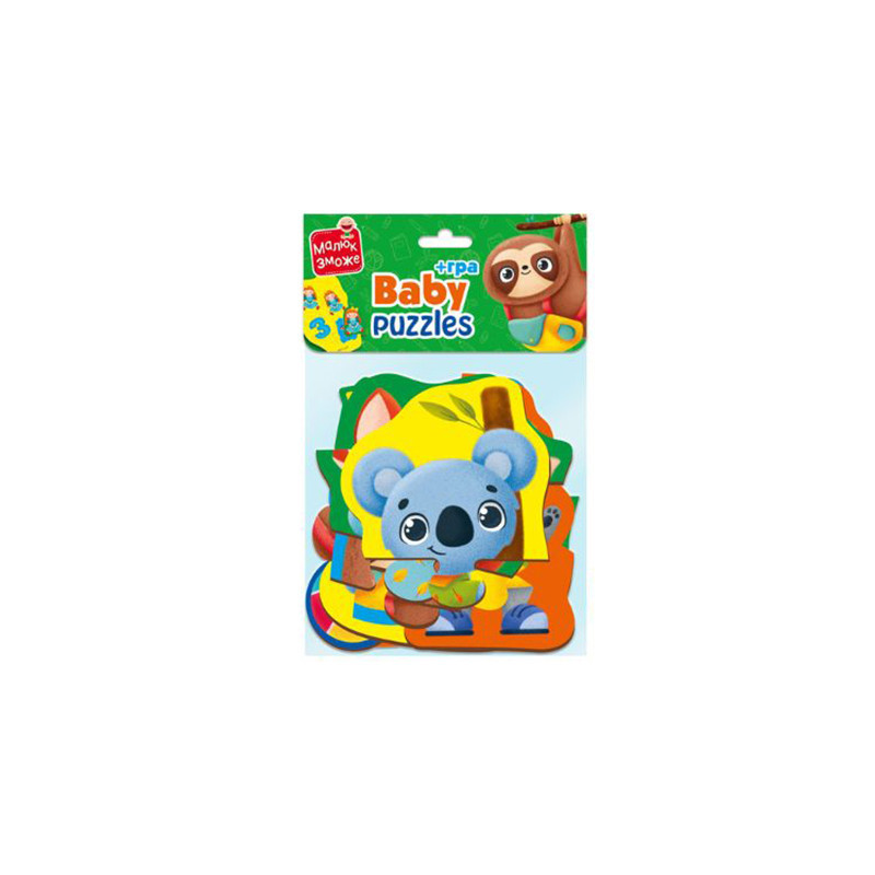 Пазли максі з грою Малюк Зможе «Тварини та Іграшки» Vladi Toys VT1722-23 Укр Вінниця - фото 1