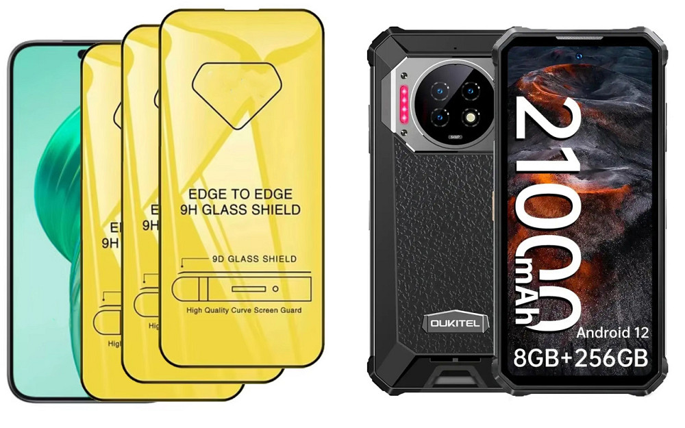Захисне скло DefenzoGlass для Oukitel WP19, WP19 Pro 2023 – подвійна міцність Київ - фото 3