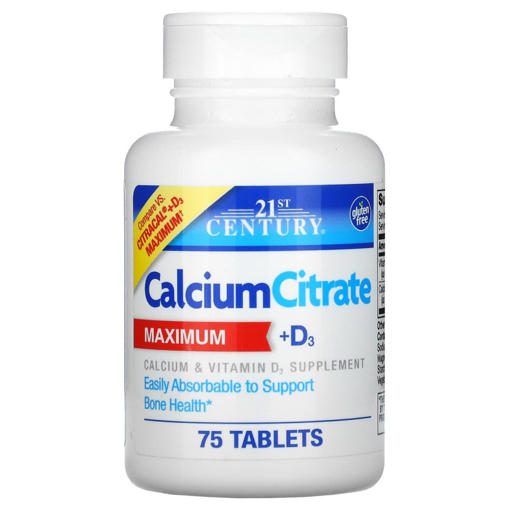 Цитрат кальцію з вітаміном D3 (Calcium Citrate Maximum+D3) 500 мг/630 МО 75 таблеток Київ - фото 1