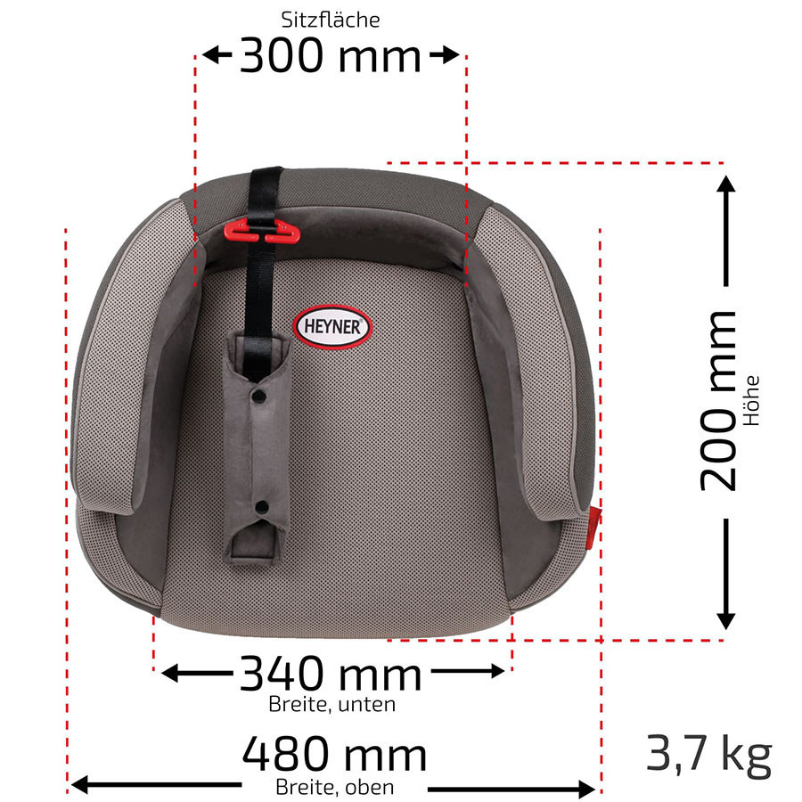 Автокрісло бустер "SafeUpFix Comfort XL", Heyner, 22-36kg, 6-12років, сірий, 783210 Київ - фото 3