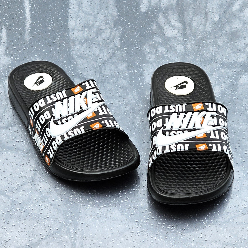 Чорні чоловічі Шльопанці Nike Сланці Білі капці Найк (розміри: 40,41,42,43,44) Дніпро - фото 5