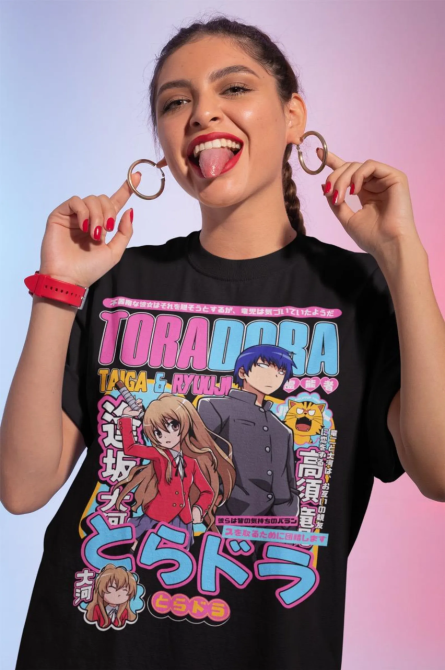 Футболка аниме Торадора Таига Рйууджи Аисака оверсайз (S/M/L) Черний AnimeJ0779 Днепр - изображение 2