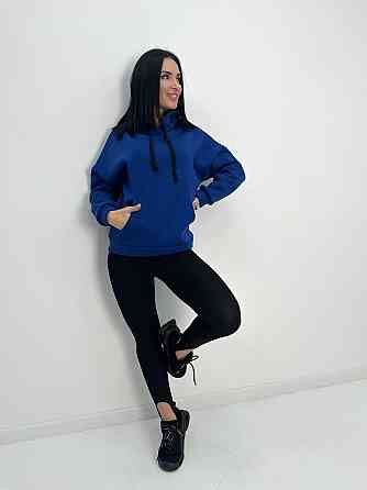 Жіночий теплий худі з капюшоном "Basic" Турція оптом | Норма і батал Електрик, 42-44 Київ