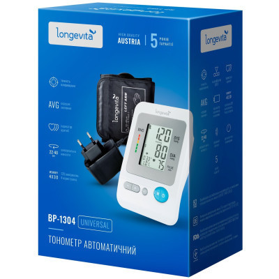 Тонометр Longevita Авт.вимір.артер.тиску LONGEVITA BP-1304 Авт.вимір.артер.тиску (BP-1304) Вінниця - фото 9