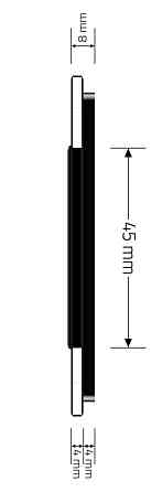 Рамка 1-постова LIVOLO, загартоване скло, чорна матова, 80×80 мм (VL-P7E-2BS06) Коломия