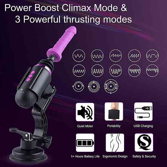 Мини секс-машина Hismith Mini Capsule Sex-Machine with Strong Suction Cup (мятая упаковка!!!) Sex Aura Киев