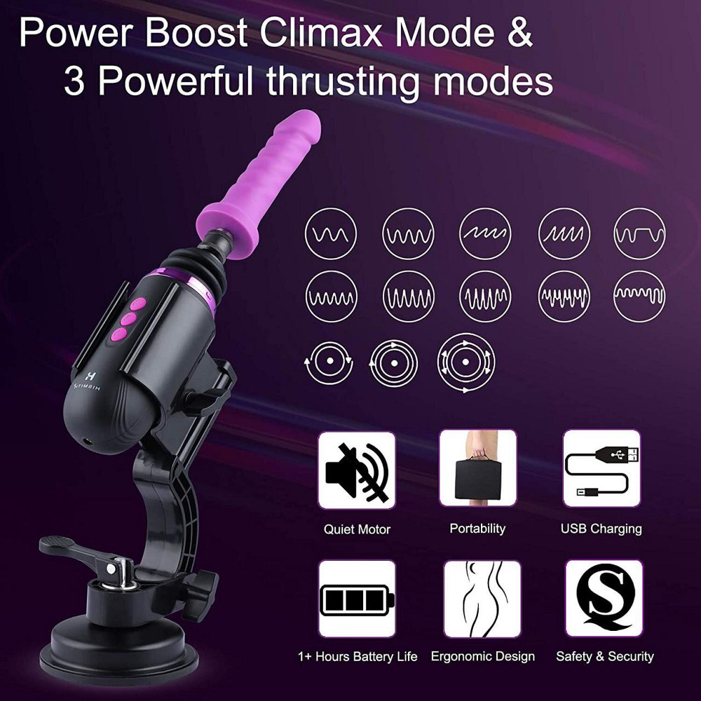 Міні секс-машина Hismith Mini Capsule Sex-Machine with Strong Suction Cup (м'ята паковання!!!) Sex Aura Київ - фото 4