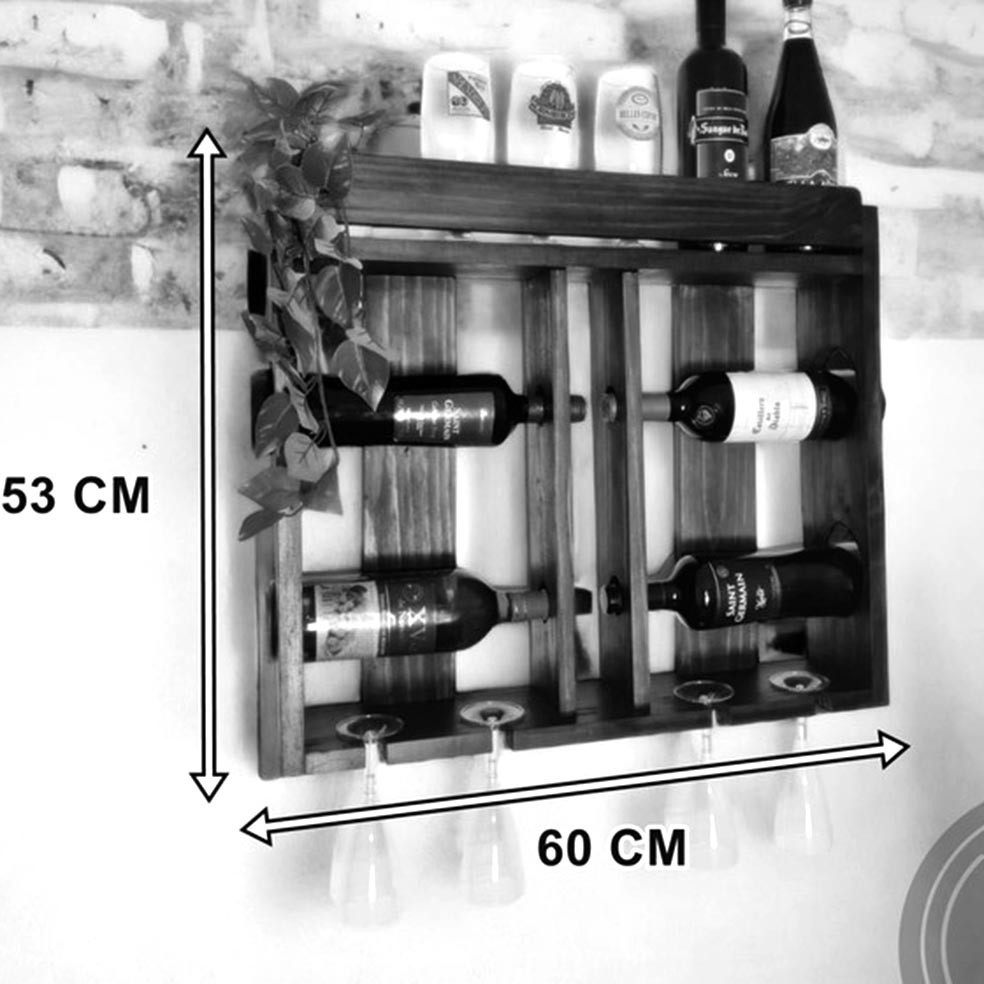 Настінна винна полиця "Фурано" капучино Миколаїв - фото 2
