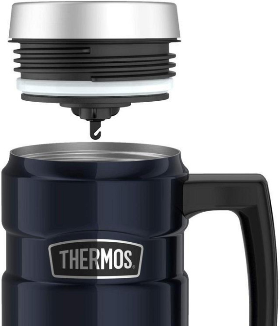 Термокружка с Ручкой 470 мл Thermos "Stainless King Travel Mug" (160030) Midnight Blue Нововолинськ - фото 5