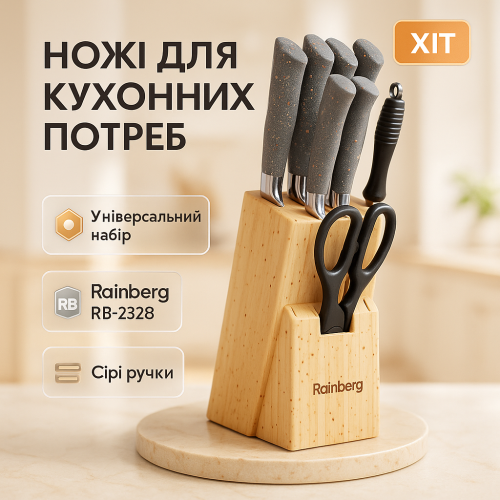Професиональный кухонный набор ножей, Кухонный набор ножей для нарезки, Современные кухонные ножи WL-40 Львов - изображение 11