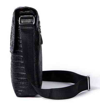 Сумка чоловіча вертикальна з тисненням під рептилію Vintage 14723 Коричнева Київ