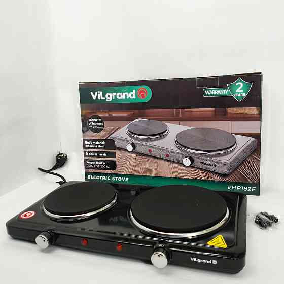 Плита кухонная переносная VILGRAND VHP182F 2500Вт, Мощная настольная электроплита VM-71 Львов