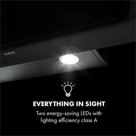 Вытяжка Arianna 90 см 560 м³/ч сенсорная панель управления EEC A+ черная 90 см (Германия, читать описание) Ровно