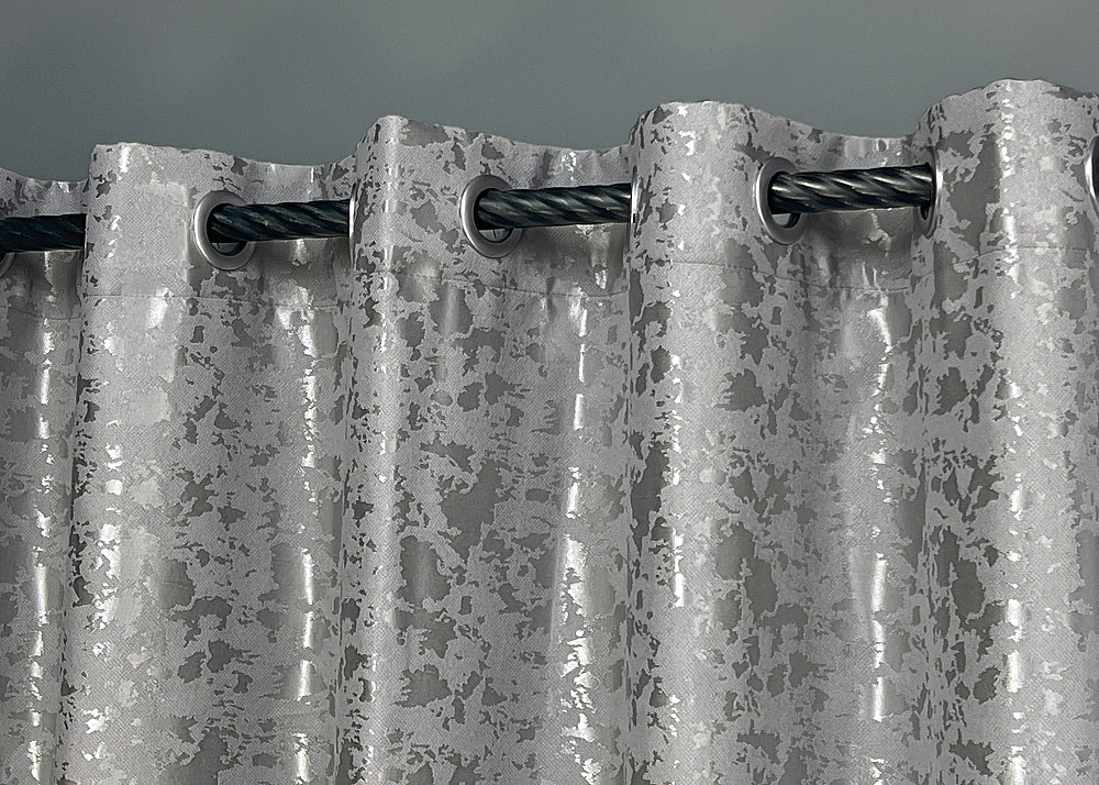 Комплект готових штор VR-Textil Льон мармур Pavliani ХО № 1263ш Світло-сірий 150х250 см 2 шт (37-0316) Київ - фото 6