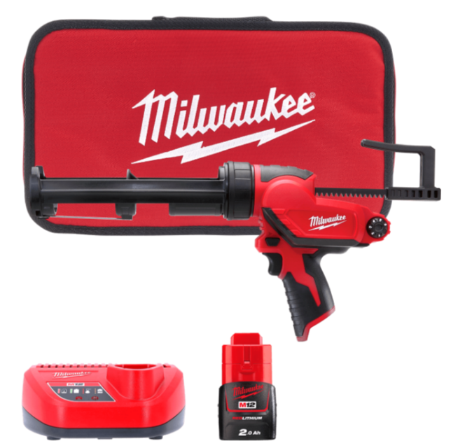 Пистолет клеевой MILWAUKEE M12 PCG/310C-201B 4933441655 (+ заряд. устройство, 1 аккум., в сумке для инструментов) Одесса - изображение 1