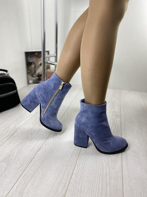 SANTINI Жіночі черевики SANTINI джинсові замша натуральна висота 10см каблук 9.5см 37р. (953652 Коломия - фото 5