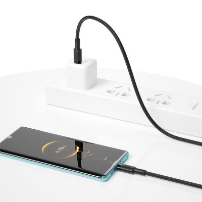 Дата кабель USB-C to USB-C 1.0m 100W braided black XO (NBQ199_С_Black) Винница - изображение 2