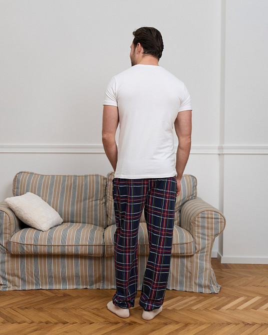 Чоловічі піжамні штани — бордово-синя карта Tom John 2006Ш L Київ - фото 2