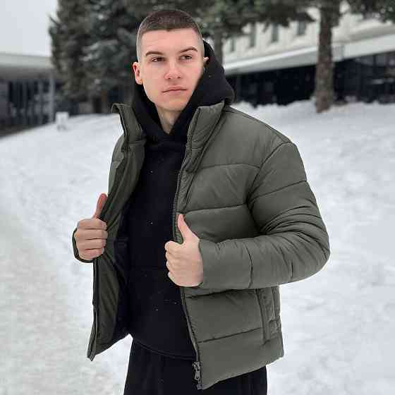 Чоловічий пуховик зимовий дутий короткий, куртка тепла Pobedov Bubble Gum водовідштовхувальна до -20 хакі Одеса