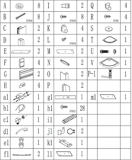 Душовий бокс півкруглий WISLOK L90FFS (L90F) BRAVO (3уп.) (000020937) Київ - фото 7