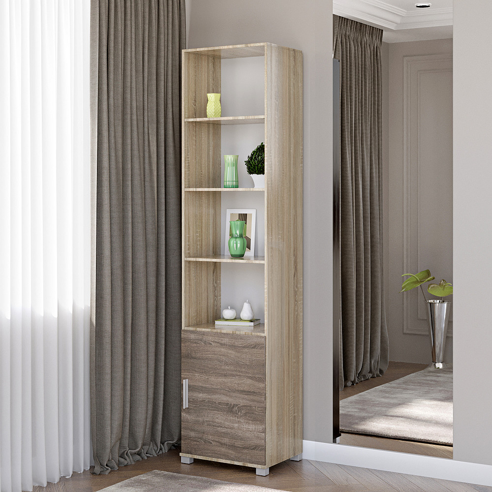 Шафа-пенал відкритий Еверест Бриз-14 сонома + трюфель (DTM-2282) Дніпро - фото 1