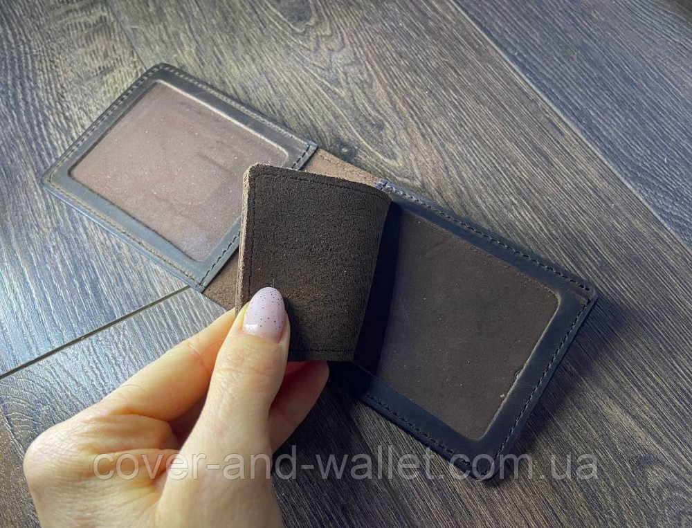 Шкіряна обкладинка на посвідчення "Учасника бойових дій" УБД з додатковим карманом Київ - фото 3