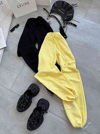 Женские базовые брюки - джоггеры турецкая петля пенье Банановый Одесса