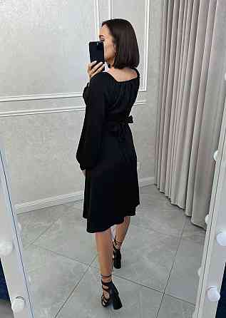 Жіноче святкове плаття з розрізом турецький жатий шовк Чорний, 52/54 Одеса