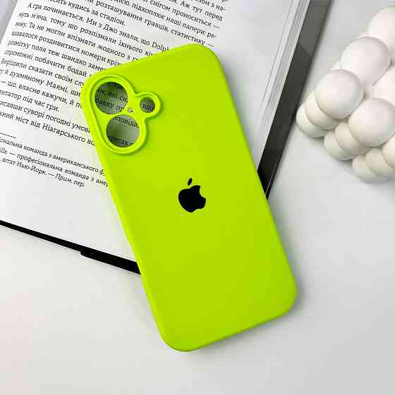 Чохол для смартфона Silicone Full Case AA Camera Protect for Apple iPhone 16 24,Shiny Green Київ