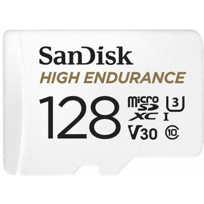 Карта пам'яті SanDisk 128GB microSDXC class 10 UHS-I U3 V30 High Endurance (SDSQQNR-128G-GN6IA) Вінниця - фото 1