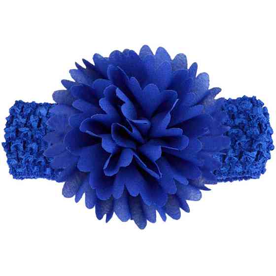 Пов'язка для дівчинки на голову з квіткою 30-50 см синій Київ