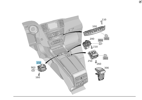 Mercedes-Benz  A1669006514 Джойстик керування аудіосистемою Comand ML/GLE W166 GLE Coupe C292 GL/GLS X166 Одеса