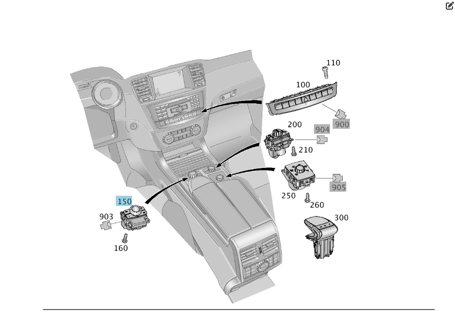 Mercedes-Benz  A1669006514 Джойстик керування аудіосистемою Comand ML/GLE W166 GLE Coupe C292 GL/GLS X166 Одеса - фото 2