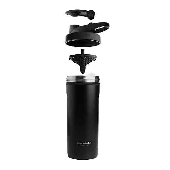 Шейкер спортивний SmartShake металевий Insulated Steel 750ml Black Каменское