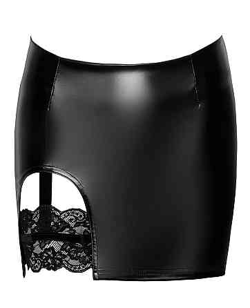Юбка Noir Handmade F345 Powerwetlook skirt with garter - M Sex Aura Київ
