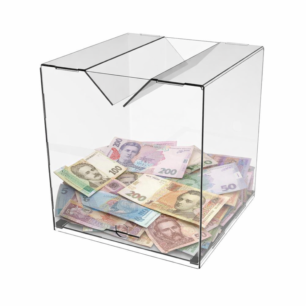 Скринька для пожертвувань EKOSTAR 200х200х200 широка щілина Київ - фото 1