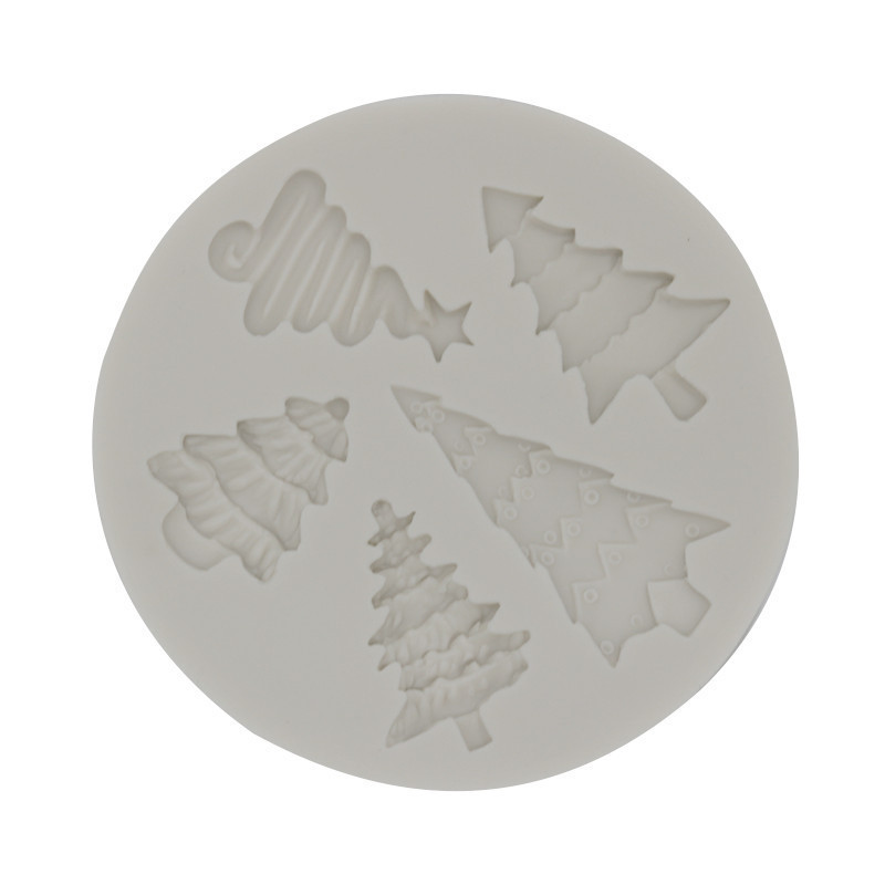 Молд новогодний Елочки 10 см серый Киев - изображение 5