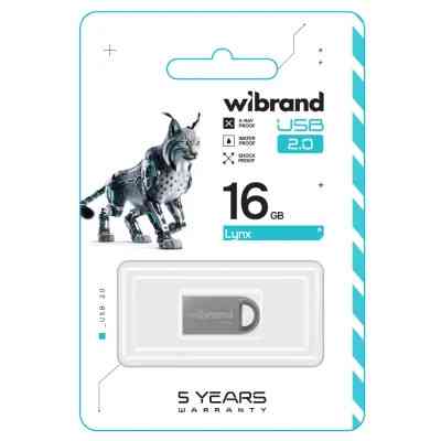 USB флеш накопитель Wibrand 16GB lynx Silver USB 2.0 (WI2.0/LY16M2S) Винница